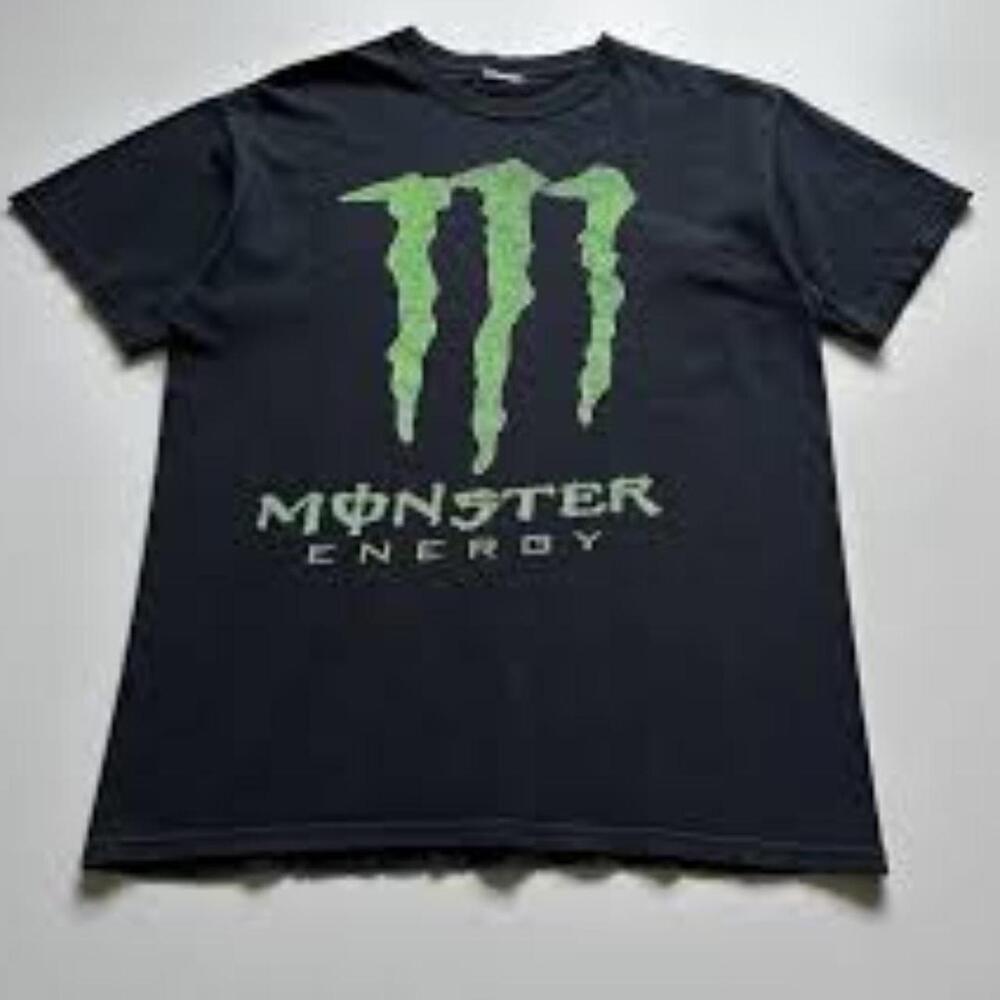 Black Monster Energy Cotton T Shirt